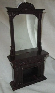 MINIATURA DE CASA DE MUÑECAS CHIMENEA VICTORIANA CON ESPEJO BESPAQ VINTAGE 1:12 NOS - Imagen 1 de 6