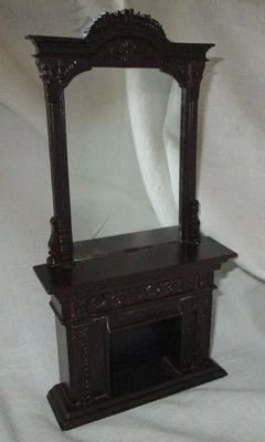 MINIATURA DE CASA DE MUÑECAS CHIMENEA VICTORIANA CON ESPEJO BESPAQ VINTAGE 1:12 NOS Foto 1 de 4