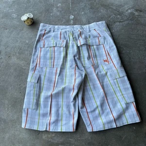 Vintage 90s RocaWear Plaid Cargo Shorts Mens 38 Long Baggy Loose Skate Grunge - Picture 1 of 8