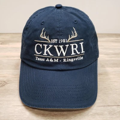 CKWRI Texas A & M Kingsville шляпа крышка ремень назад темно-синий вышитый олень мужской - Изображение 1 из 4