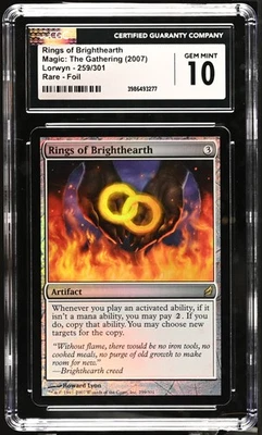 RINGS OF BRIGHTHEARTH Lorwyn Foil Rare CGC 10 MTG [Nostalgium] - Image 1 of 2
