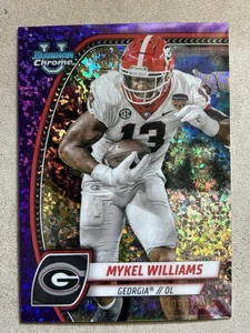 Mykel Williams 2024 Bowman University Chrome # 134 viola mini diamante /375 - Foto 1 di 2