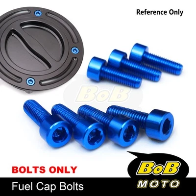 CNC DARK BLUE Fuel Gas Cap Bolts For Suzuki GSXR 1000 03-06 07 08 09 10 11 12 13 - Imagem 1 de 4