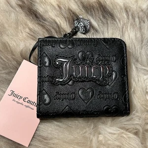 Neu mit Etikett Juicy Couture Upgrade U L-Reißverschluss Kartenetui Geldbörse - Lakritz schwarz - Bild 1 von 3
