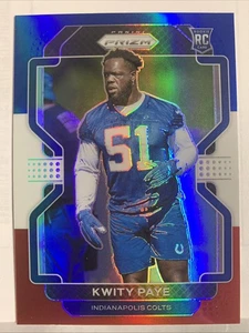 2021 Panini Prizm Red White Blue Bonus Insert Rare Rookie Colts K’wity Paye - Picture 1 of 2