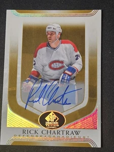 20-21 SP Legends Rick Chartraw Gold Spectrum Autograph 🚨🚨🚨 Montreal Canadiens - Picture 1 of 2