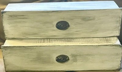 ¡2 ESTANTES DE PARED ANTIGUOS REUTILIZADOS PARA CAJONES DE MADERA RECUPERADA! PRIM RUSTIC SHABBY CHIC Foto 1 de 4