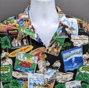 Vintage Reyn Spooner Hawaiian Shirt The Beach Boys Men's XXL Short Sleeve Rayon - Picture 1 of 5