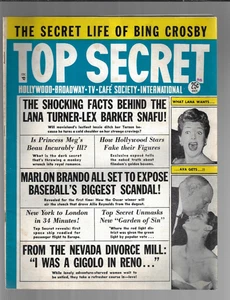 TOP SECRET Magazin OKTOBER 1955 LANA TURNER BING CROSBY JOAN CRAWFORD Gen PATTON mo - Bild 1 von 2