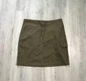 LT Modern Perspectives Women Size 4 Olive Green Casual Skirt Tie Waist w/Pockets - Picture 1 of 10