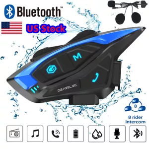 Shark Pro Bluetooth 5.1 Casco Moto Cuffie Interfono 8 Piloti Interfono - Foto 1 di 22