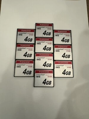 4GB Transcend CF220I  CompactFlash QTY: 10 Used IMB Industrial Grade  - Image 1 of 4