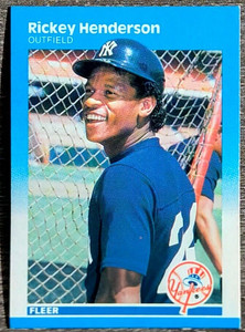 Rickey Henderson 1987 Fleer Baseball 101 New York Yankees