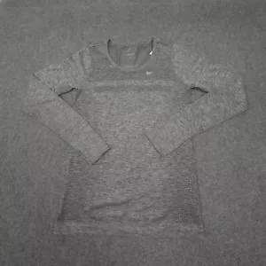 Nike Shirt Womens XSMALL grey Dri-fit Long Sleeve Activewear Running Size XS - Picture 1 of 11