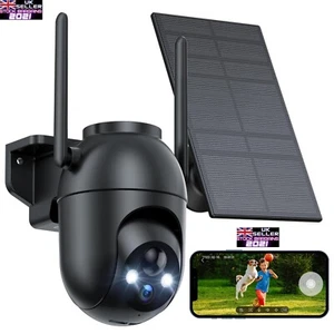 VIMKIM DM324 Wireless Solar Security Camera 360° PTZ Battery Operated CCTV (E541 - Picture 1 of 11