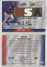 2009 USA Baseball Box Set Triple Jersey National Team Michael Choice Auto
