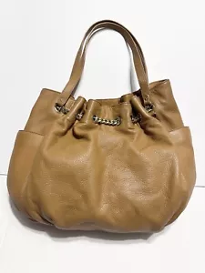 MICHAEL KORS Jet Set hellbraun kamelbraun weiches Leder Kette Tragetasche Schultertasche Geldbörse - Bild 1 von 16