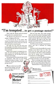 1955 Pitney-Bowes: I'm tempted Vintage Print Ad - Bild 1 von 1