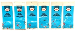 6 paquetes de bajos a rayas FISHKING SW-217 Snelled Deluxe tamaño 3/0 gancho 2 unidades - Imagen 1 de 15