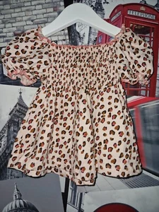 Baby Girls Next Animal Print Top Age 6-9 Months - Picture 1 of 5