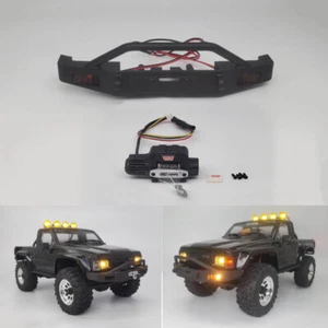Front Bumper + Brushed Winch Set For HPI venture 1/18 HILUX RC Crawler Car Part - Picture 1 of 11