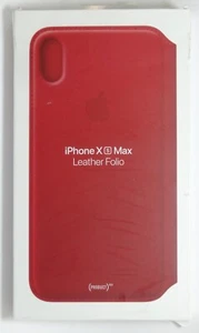 Genuine Apple - iPhone XS Max Leather Folio - (PRODUCT)RED - Picture 1 of 5