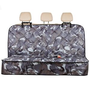 FOR VOLKSWAGEN GOLF PLUS - Grey Camouflage Quilted Pet Cat Dog Rear Seat Cover
