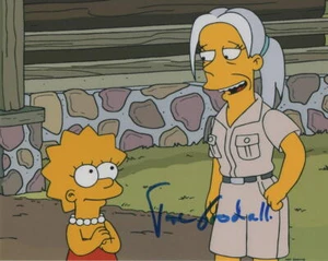 JANE GOODALL SIGNIERTES AUTOGRAMM 8X10 FOTO - SCHIMPANSENEXPERTE AUF DEN SIMPSONS - Bild 1 von 2