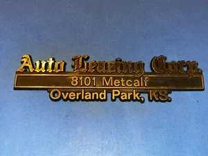 Auto Leasing Corp Metcalf Overland Park KS Car Dealership Dealer Emblem Badge Lo - Imagen 1 de 6