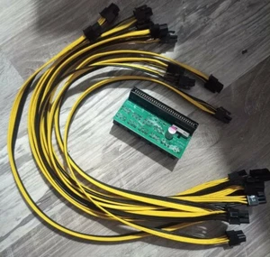 Power Module Breakout Board ATX TAT 64Pin to 10 Ports 6Pin Power with cables - Picture 1 of 4