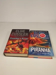 Clive Cussler X2 Books Piranha & Poseidon's Arrow - Hardcovers - Picture 1 of 6