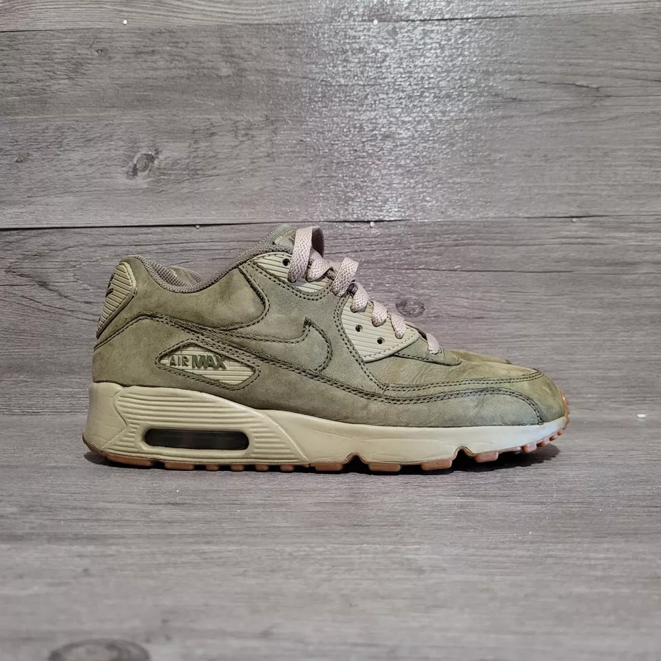 Nike Air Max 90 Invierno Premium Gamuza Gs Talla 6.5y Verde Entrenadores Tenis... Foto 1 de 4