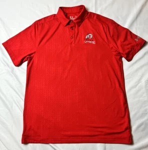Utah Utes Short Sleeve Under Armour Coldblack Polo Golf Shirt Red Men's Large - Picture 1 of 7