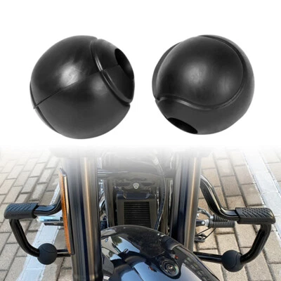 Fits For Harley Honda Yamaha Suzuki Engine Guard Crash Bar Ball Protector Rubber - Image 1 of 4