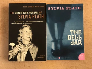 Lot of 2 Sylvia Plath Books ~ The Bell Jar + The Unabridged Journals of Sylvia P - Picture 1 of 7