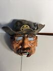 US MARSHALL RUBBER HALLOWEEN MASK DISGUISE 2003 Cowboy Western Hat Face Mustache