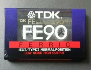 TDK FE90 Audio Cassette Tape 90 mins Brand New Sealed - Picture 1 of 3