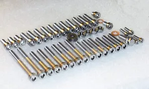 Yamaha YZ80 1981-92 Kit bulloni a brugola viti tappo attacco inox copri motore 42pz - Foto 1 di 5