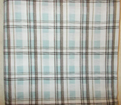 TOMMY HILFIGER TWIN Sábana Plana Estampado a Cuadros, Azul/Negro/Blanco NUEVO Foto 1 de 2