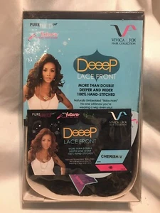 Cherish-V Vivica A. Fox Deep Lace Front Wig Color 1B/Off Black, New - Picture 1 of 4