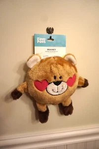 ZIPPYPAWS DOG TOY VALENTINE BRAINEY BEAR IN LOVE   WITH SQUEAKER - Picture 1 of 4
