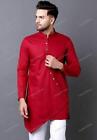 Indian 100% Cotton Mens Shirt, Long Sleeve Kurta, Loose Shirt, , Loungewear, 