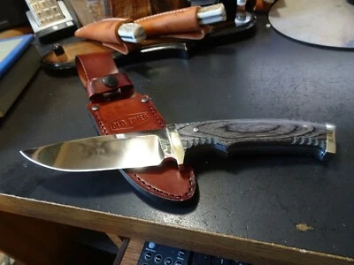 SCHRADE OLD TIMERS HERITIAGE 10 1/4 英寸固定刀片刀 D2 刀片木柄 LE S — 第 1/4 张图片