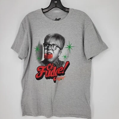 Camiseta masculina grande cinza filme história de Natal estampa gráfica - Imagem 1 de 4