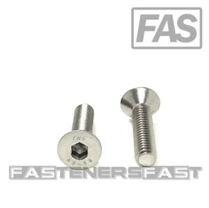 (25) M6 x 1.0 x 25 Stainless Steel Flat Head Socket Cap Screws DIN7991 M6-1.0 A2 - Picture 1 of 4