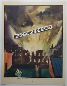 Fire - In All It's Hellish, Horrific, Sacrificial Splendor 1939 Magazine Art - Picture 1 of 4
