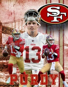 Estampado litográfico San Francisco 49ers de Brock Purdy 2 2023 11 x 14 - Imagen 1 de 1