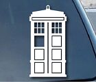 Doctor Who Tardis WHITE 5" Car Window Vinyl Sticker Decal FREE SHIPPING