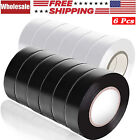 Electrical Tape Wiring Harness wire (6-Pack, Black and White 3/4" W x 26ft L)
