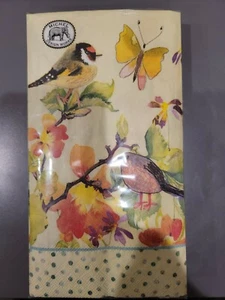 Michel Design 15pc Paper Hostess Napkin Birds Butterflies Spring Modge Podge Dec - Picture 1 of 3